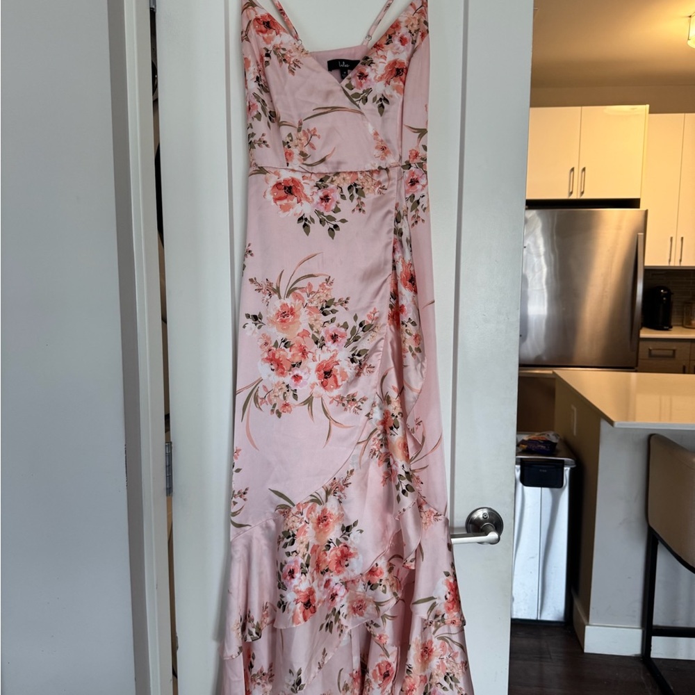 Lulu's Elegant Pink Maxi Dress